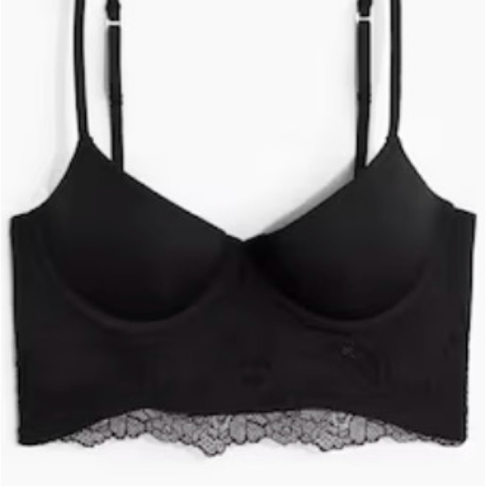 H&M NWT Black Demi Push Up Bustier Bras